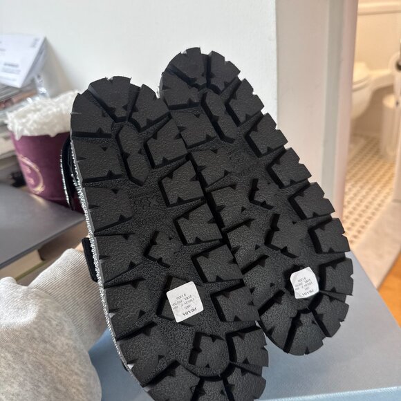 NWT Prada Sandals Crystal Embellished Allover Double Strap Platform Sz 35.5 - Picture 8 of 8